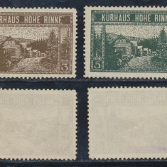 Posta locala Paltinis Hohe Rinne 1910 serie două timbre neuzate negumate