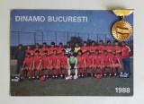 FOTOGRAFIE DINAMO BUCURESTI 1988 + INSIGNA DINAMO BUCURESTI 1948-1988