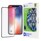 Folie sticla iPhone X, iPhone 10 Lito D+ Pro Dustproof, negru