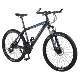 Bicicleta MTB de 26 inch, 21 viteze Shimano, jante aluminiu, frane disc, Phoenix, negru-albastru, 17