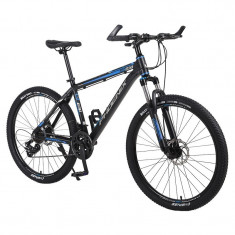Bicicleta mtb de 26 inch, 21 viteze shimano, jante aluminiu, frane disc, phoenix, negru-albastru MultiMark GlobalProd foto