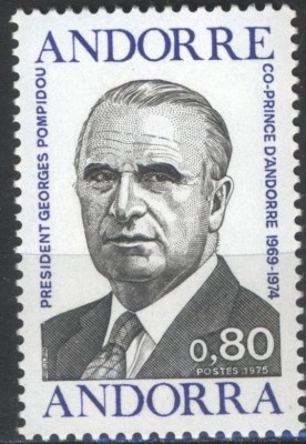 C5312 - Andorra fr.1975 - Pompidou nestampilat MNH foto