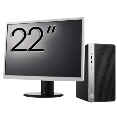 Pachet Calculator Second Hand HP ProDesk 400 G5 MT, Intel Core i5-8500 3.00 - 4.10GHz, 8GB DDR4, 512GB SSD + Monitor 22&amp;quot; NewTechnology Media