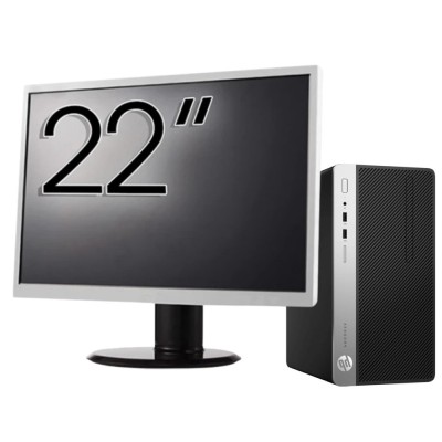 Pachet Calculator Second Hand HP ProDesk 400 G5 MT, Intel Core i5-8500 3.00 - 4.10GHz, 8GB DDR4, 512GB SSD + Monitor 22&amp;amp;quot; NewTechnology Media foto