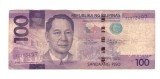 Bancnota Filipine 100 piso 2018, circulata, uzata