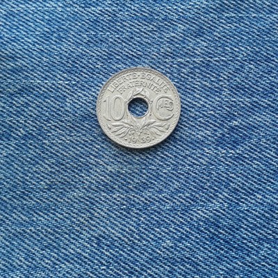10 Centimes 1939 Franta foto