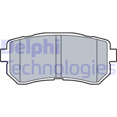 Set placute frana spate DELPHI, Hyundai I20 (Pb, Pbt), 08.2008-, spate; puntea spate foto