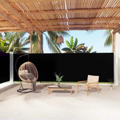 vidaXL Copertină laterală retractabilă, negru, 180x1000 cm 318036 foto