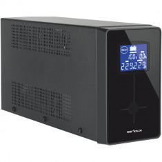 UPS Serioux LCD800LI, Line Interactive, 800VA/480W, Ecran LCD, 2 Prize Schuko, USB/RJ45, Regulator automat de tensiune, Management, Repornire automata