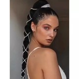 Accesoriu de Par Mireasa, Model cu Strasuri , Argintiu - 23737
