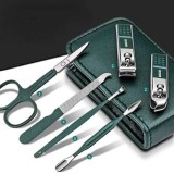 Set 2 Buc. Manax NYTRO Ingrijire Fata Unghii Otel Inoxidabil Negru Verde Trusa Manichiura Pedichiura Compacta