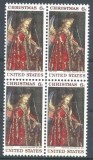 SUA 1968 - Crăciun, pictură, arta, Van Eyck, bloc de 4 neuzat