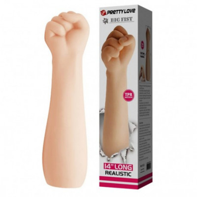 Dildo Big Fist, TPR, Natural, 36 cm foto