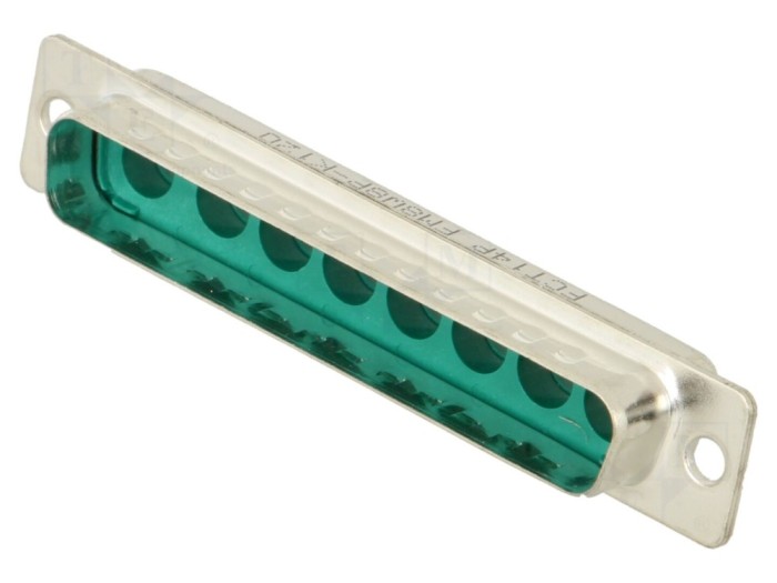 Conector D-Sub Mufă Dreaptă Aurită 5A MOLEX - Verde