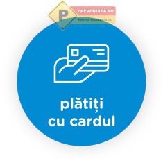 Semn albastru plati cu cardul foto