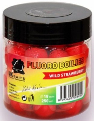 Boilies LK BAITS Fluoro Tare, Fragi, Rosu, 18mm, 250ml foto