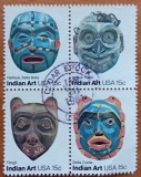U.S.A--''MASTI -INDIENE''-set complet -bloc de4-stamp-Vezi-Scan