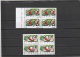 ROMANIA 2002 LP 1597 CRACIUN BLOCURI DE 4 TIMBRE MNH