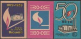 1969-1970 Romania - Set 3 etichete de chibrituri romanesti Aniversari Fabrica de Chibrituri