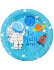 Set 6 farfurii ASTRONAUT/COSMOS La multi ani 23 cm foto
