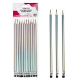 Set Creioane, Moayria Pencils, HB, Cu Radieră, Multicolor, 10 Bucăți, Oem