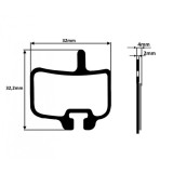 Placute frana, semi-metalice, echivalent imperial dx04 Cod:AWR0239