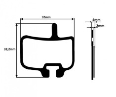 Placute frana, semi-metalice, echivalent imperial dx04 Cod:AWR0239
