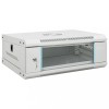 vidaXL Dulap Server Perete 4U 19&quot; IP20 53x40x21cm Gri Otel Blocabil Montaj Retea Date