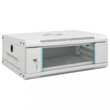 vidaXL Dulap Server 4U Montat pe Perete 19&quot; IP20 53x40x21 cm Otel Gri Blocabil