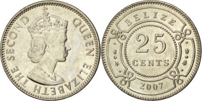 Belize 2007 - 25 cents UNC foto