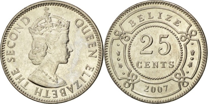 Belize 2007 - 25 cents UNC