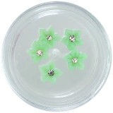 Decorațiuni verzi deschis pentru unghii - flori acrilice, INGINAILS