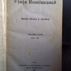 VIATA ROMANEASCA - REVISTA LITERARA SI STIINTIFICA. ANUL XIII, 1921. NR.7,8,9