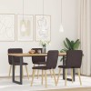 VidaXL Scaune de bucătărie, 4 buc., maro &icirc;nchis, material textil 3315324