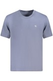 Calvin Klein Jeans Tricou Serif barbati, cu imprimeu pe fata si pe spate, Regular fit, Albastru, M, XL