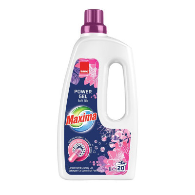 Detergent gel concentrat pentru rufe Sano Maxima Soft Silk, 20 spalari, 1 l foto