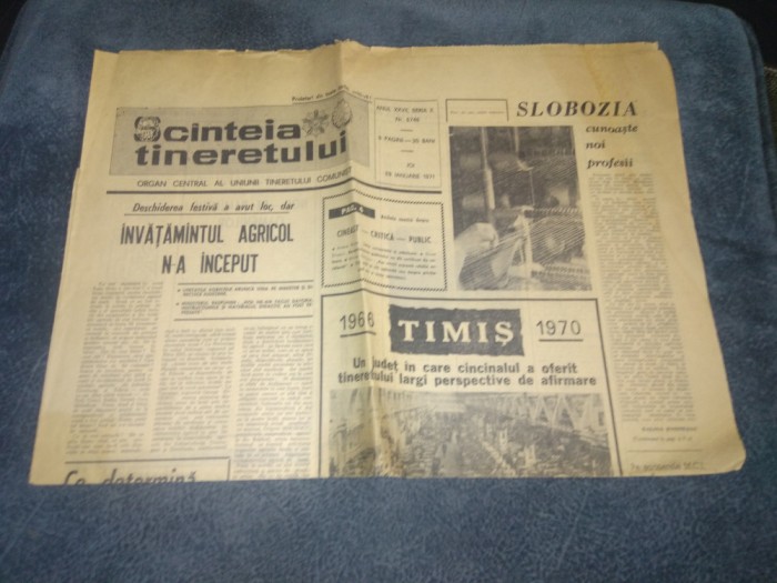 ZIARUL SCANTEIA TINERETULUI 28 IANUARIE 1971
