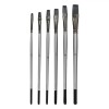 Set Pensule Desen, Painter&#039;s Brush, V&acirc;rf Plat, M&acirc;ner Negru Argintiu, 6 Bucăți, Oem