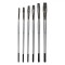 Set Pensule Desen, Painter&#039;s Brush, V&acirc;rf Plat, M&acirc;ner Negru Argintiu, 6 Bucăți