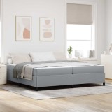 Cumpara ieftin Pat cu arcuri Gri deschis, Negru 200 x 200 cm