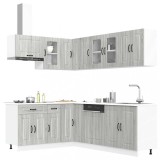 Set de dulapuri de bucătărie 11 piese &bdquo;Kalmar&rdquo; lemn Sonoma gri
