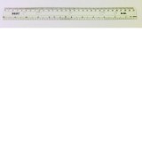 Rigla 30cm plastic transparenta