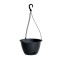 Ghiveci decorativ cu lant, Prosperplast, Ratolla, rotund, antracit, 24.3x16 cm