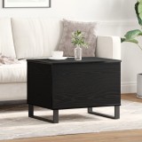 VidaXL Masă de cafea blat rabatabil, stejar negru, 60x44,5x45 cm lemn