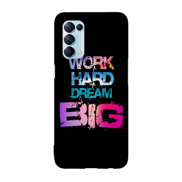 Husa compatibila cu Oppo A72 model Work hard dream big, Silicon, TPU, Viceversa