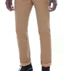 Vans pantaloni Authentic bărbați, culoarea bej, cu fit chinos VN0A3143DZ9-brown