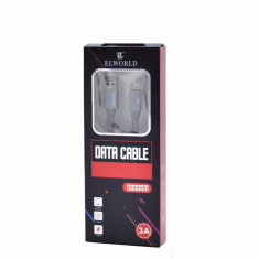 Cablu date si incarcare, USB - Iphone,100 cm - Argintiu