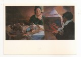 FA96 -Carte Postala- UCRAINA - Lebedyn art museum - V. Svarog, By the lamp, necirculata 1981