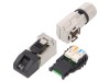 Conector RJ45 ecranat aurit, 8P8C
