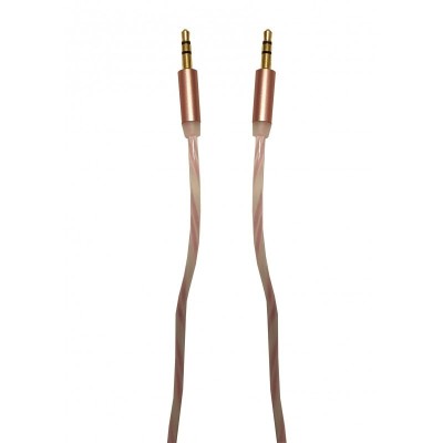 Cablu Audio Auxiliar Jack-Jack 3.5 mm , High Quality , Conectori Auriti , Roz foto